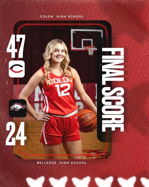 Colon girls get road win over Bellevue 47-24